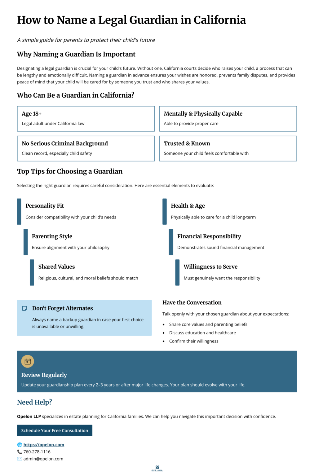 How to Name a Legal Guardian in California