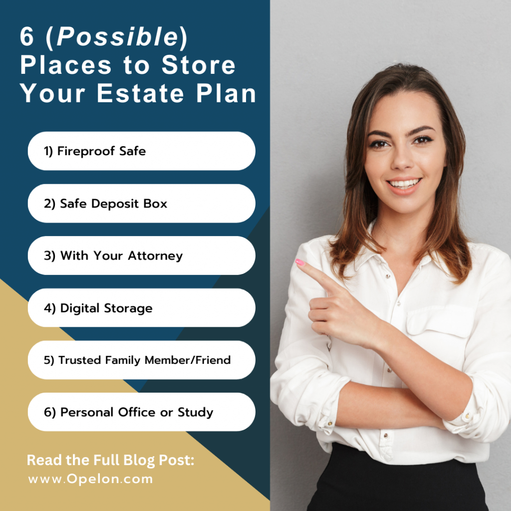 Where to store estate planning documents, list of 6 places